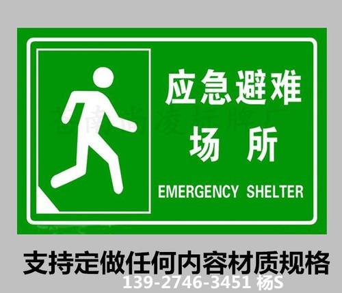 消防疏散标识牌地震安全应急避难交通指示牌生产厂家